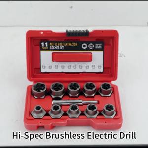 Hi-Spec | Damaged Bolt/Rusted Nut Extractor Reverse Thread Impact Socket with Anti-Theft Remover for Stripped Tire & Auto Repair