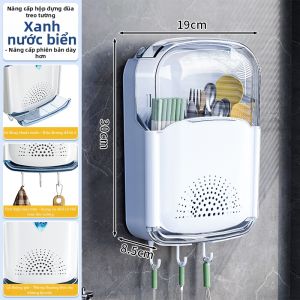 MEIZHUFU | Giá Đựng Dao Thìa Nĩa Nhà Bếp Treo Tường Kháng Khuẩn Có Lỗ Thoát Nước
