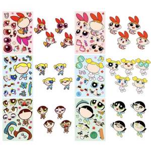 Set 6 sticker bé hoạt hình chibi