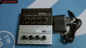 COD TaffSTUDIO MicroAMP HA400 Audio Amplifier Mini Headphone 4 Channel Stereo + Adaptor 12 Volt