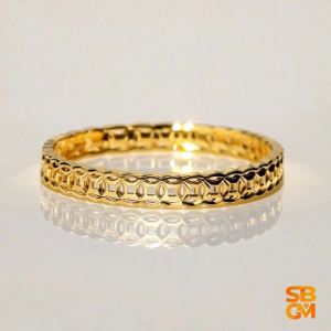 24K Gold Plated Bangkok Gold Money Coin Bangle Lucky Wealth Bracelet with Box