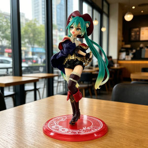Bandai | HOT 19cm Anime Hatsune Miku Tale Wonderland Kwaii Miku Anime Figurine Peripheral Collectible Models Desktop Adorable Decorations