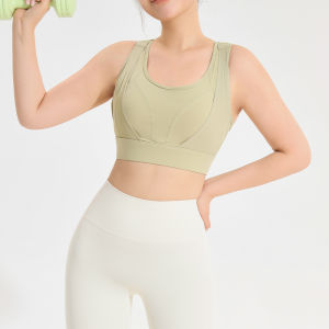 Maxrun Womens High Support Sports Bra Shock Absorption Running Yoga Top Large Size Seamless Breathable Spandex Fabric