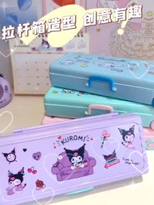 Kotak Pensil Dua Lapisan Sanrio Comel Perempuan Pelajar Sekolah Rendah Kotak Alat Tulis Pelbagai Fungsi Sanrio Kuromi Stationery Box Double Layer Pencil Case Box Cinnamoroll Girl Boy School三丽鸥文具盒女孩女生双层笔袋女小学生儿童女童多功能铅笔笔盒 A039