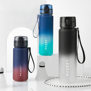 High Appearance Large Capacity Gradient Color Heat Resistant Sport Water Bottle