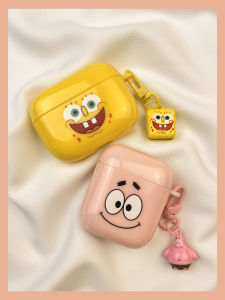 Adorable SpongeBob Cartoon AirPods Protective Case Wireless Bluetooth Apple pro Earphone Cover Second Generation Suitable for AirPods2 And AirPodsPro