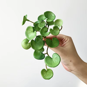 1PCS Artificial Plant Artificial Copper Coin Grass Fake Green Plants Wall Hanging For Home Office Garden Decoration