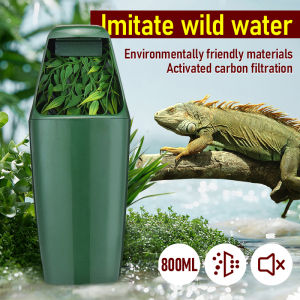Reptile Waterfall Dripper Automatic Misting Humidifier for Chameleons & Tropical Pets Terrarium Fountain with Rain Simulation