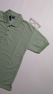 Kaos Kerah Pria Wanita Poloshirt Dewasa Remaja Lengan Pendek Polos Atasan Fashion Warna HIJAU SAGE