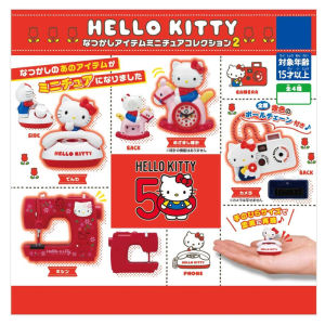 Kitty 50th Anniversary Micro Figure Clock Camera Gift Display Item Sanrio Collection Anime Themed Collectible Toy