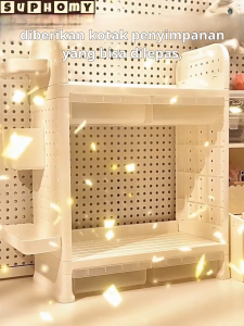 Kotak Pensil  Meja Laci Mini Kotak Alat Tulis Desktop Organizer Storage Tempat Alat Tulis Penyimpanan Alat Tulis Organizer stationery Ada empat laci besar