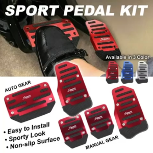 Most Car Fit Anti-slip Aluminum Auto Manual Gear Racing Sport Foot Pedal Pad Cover Kit