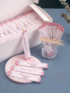 500 Packs Household Hotel Restaurant Disposable Single-Head Toothpick Four Sides Pressing Independent Packaging Toothpick Custom Logo