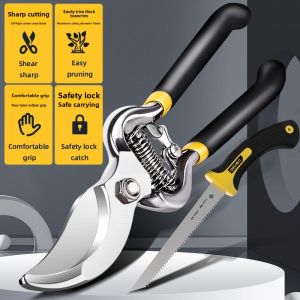 MONLEYTA | Effort-Saving High Carbon Steel Pruner Scissors For Branches Gardening Horticulture Fruit Trees Pruning Clippers German Precision