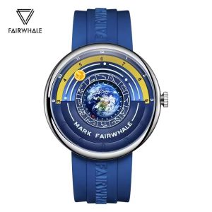 Fairwhale | Mark Fairwhale 5700 New Original Mens Luxury Watch Brand Silicone Strap Planet Sun Moon Mens Top Quartz Watches reloj hombre