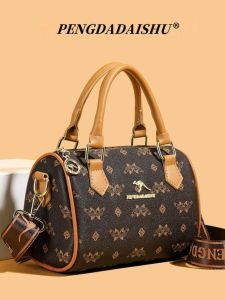Fashionable Casual Minimalist Versatile High-End Shoulder Crossbody Handbag Pillow Shaped PU Leather Medium Size for Daily Use