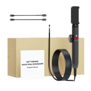 Two-Way 360 ° Rotating Borescope 1080P Camera endoscope with Light 6mm Waterproof Probe Endoscope with Android/iOS Phone