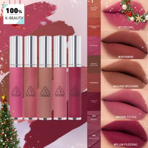 3CE HAZY LIP CLAYเนื้อเนียนแบบกำมะหยี่ติดทนนานสีชัดให้ลุคปากดูอวบอิ่มเหมาะสำหรับมือใหม่K-Beautyเครื่องสำอางเกาหลี