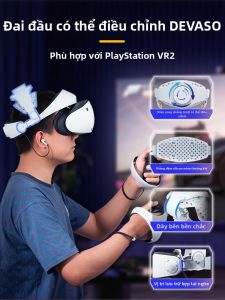 DEVASO | Adjustable Comfortable Breathable Cooling Weight-Reducing Head Secure VR Headset Strap Support