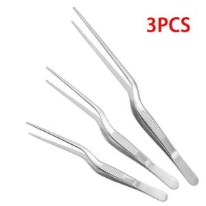 Kẹp Thực Phẩm Chính Xác Bằng Thép Không Gỉ Nhíp Nhà Bếp Dùng Để Nấu Ăn Nướng Thịt Trang Trí Bánh Dụng Cụ Thân Thiện Với Môi Trường - Tùy Chọn Gói 1/2/3 Chiếc
