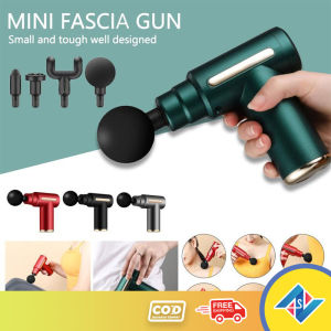 Alat Pijat Elektrik Getar Massage Gun 4 in 1 Terapi Otot Badan T