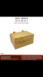 Box Aqua 14x10x7 Dus Aqua 14x10 Dus Snack 10x14 Kraft 200 Gsm (Isi 20 Pcs--BAR63K14)