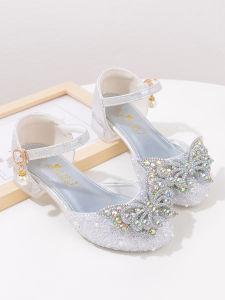 Korean Princess Shoes Cinderella Crystal Girls High Heel Shoes