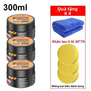 Sáp Phủ Bóng Phục Hồi Nhựa Ô Tô Làm Đen Bóng Lại Đánh Bóng Nội Thất & Tấm Ốp Da Ô Tô Sửa Chữa 50ml 100ml 200ml 300ml
