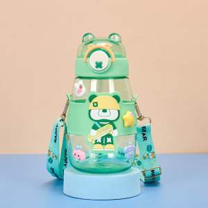 BOTOL MINUM ANAK LUCU "HAPPY BEAR" 600ml FREE SEDOTANTALI&Stiker