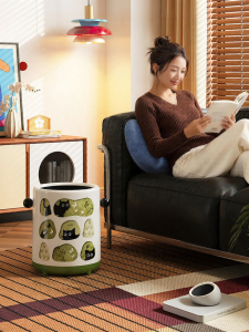 MEISD | Retro Style Home Trash Can Lid Wheels
