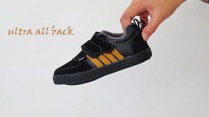 DECKS KIDS SEPATU ANAK DECKS ULTRA ALL BLACK LIST KUNING SIZE 22-36