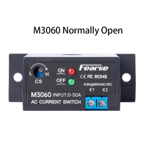 Non-Contact Current Sensing Switch 30A 50A 100A 200A Adjustable NO NC AC Current Detector Relay for Motor Overload Protection