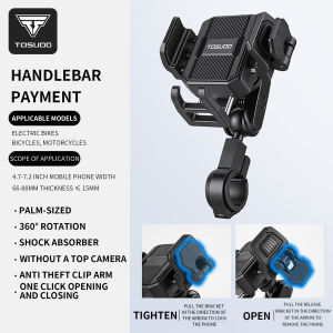TOSUOD | TOSUOD Bike Phone Holder 360° View Bicycle Phone Holder Stand Motorcycle Shockproof Phone Bracket