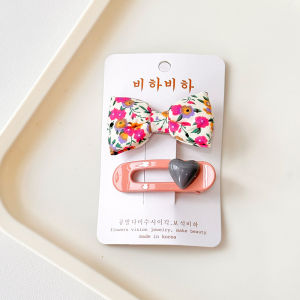 Adorable Knitted Fabric Flower Hair Clips for Children Baby Girl Front Bangs BB Sea Clip Toddler Side Hair Accessories Korean Style