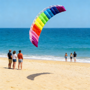 Rainbow Kites Dual Line Stunt Power Kites Outdoor toys Beach kites nylon fabric professional wind kites inflatable kites factory