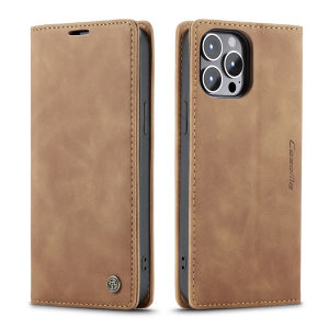 Ultra-Thin Leather Wallet Style Flip Cover Phone Case for 17 15 14 13 plus pro Max Magnetic Absorption Shockproof