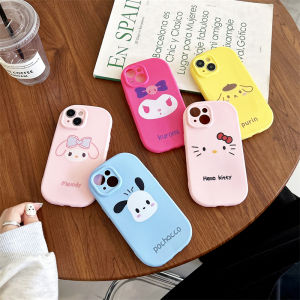 Cartoon Sanrio Emotion Pack New plus Size for  14 pro Max Full Cover 16 Silicone 11 Soft 12 Mini Anti-Fall 8 Girl Heart 7p/6s Simple Kurokos Uniform Phone Case