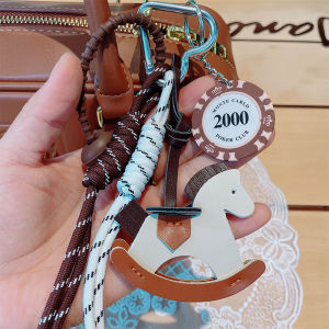 Braided Rope Bag Charm Pendant For Women Leather Trojan Bags Hanging Ornament Keychain Decoration DIY Bag Accessories