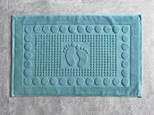 Hotel Floor Towel White Foot Carpet SPA Shower Room Mats 100%Cotton High Quality 50*80cm 32S Anti-slip Blue Bathtub Towels