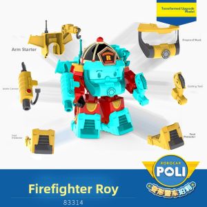 Robocar Poli | Transformable Fire Truck & Astronaut Roy & Diving Robot Toy Car Set for Children 3-9 Years Old