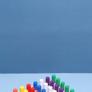Wooden Pegs Pegboard Cylinder Socket Blocks Board Educational Counting For Sorting And Counting