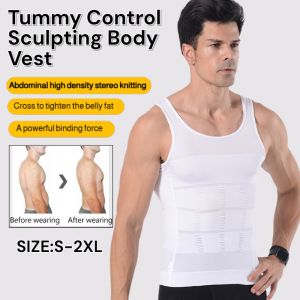 Men Slimming Body Shaper Weight Loss Shapewear Compression Tank Top Tummy Control Sculpting Body Vest