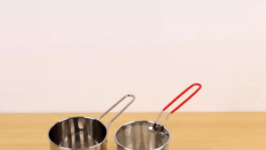 Stainless Steel Mini Deep Fryer 🍟 Periuk Goreng Kecil dengan Penapis & Tudung | Oil Saving Multi-Function Pan