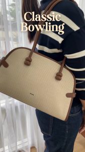 JAM | MUVA - Classic Bowling - กระเป๋าสะพายข้าง หนังวัว/หนังกลับ/แคนวาส ทรงโบว์ลิ่ง