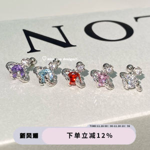 Unique Snake Embedded Zircon Earrings Super Shiny Couples Fashion Jewelry Korean Style Animal Pattern Unbranded Ear Jewelry