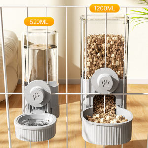 Pet Automatic Hanging Food Feeder Water Dispenser Drinking Dog Cat Cage Bowl  Large Capacity