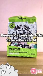 Cát vệ sinh đậu nành cho mèo Tofu Cature Purcats 6L 2.4kg