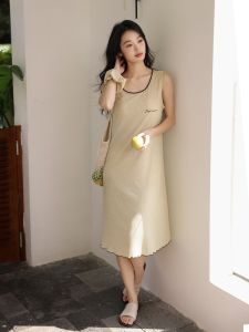 miiow | Cat Lady Summer Casual Sleeveless Vest Strap Dress Womens Nightgown Home Clothes Simple Style Polyester Viscose Spandex Blend