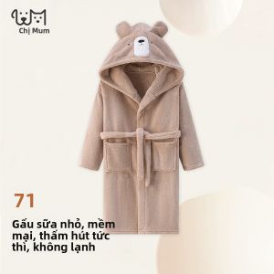 LB.BEAR | Áo Choàng Tắm Cho Bé Trai và Thiếu Niên Chất Liệu Nhanh Khô Phù Hợp Mọi Mùa