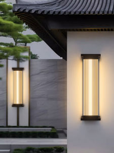 DUOSHANG | Waterproof Outdoor Wall Light Modern Minimalist Long Style Solar Powered